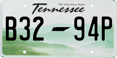 TN license plate B3294P
