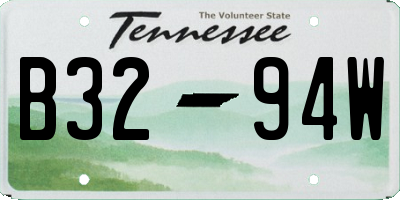 TN license plate B3294W