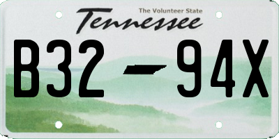 TN license plate B3294X