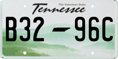 TN license plate B3296C