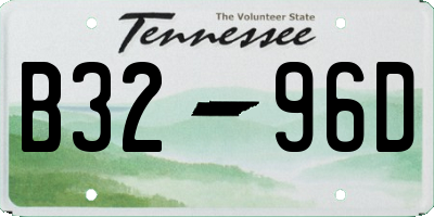 TN license plate B3296D