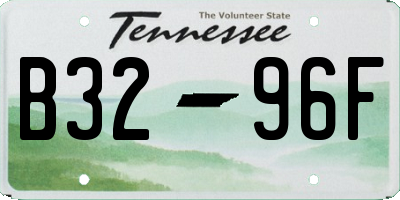 TN license plate B3296F