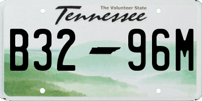 TN license plate B3296M