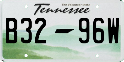 TN license plate B3296W