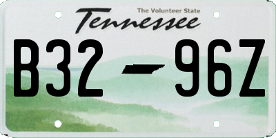 TN license plate B3296Z