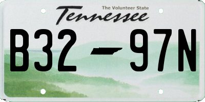 TN license plate B3297N