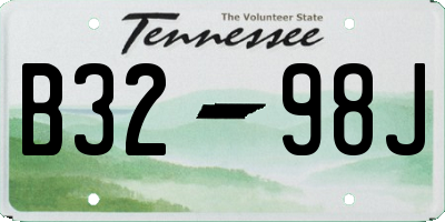 TN license plate B3298J