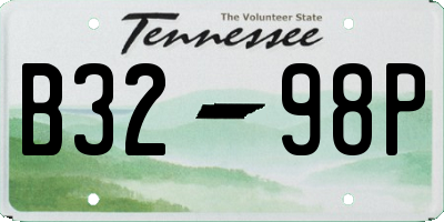 TN license plate B3298P
