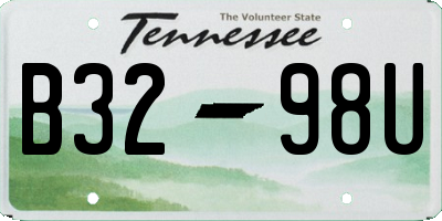 TN license plate B3298U
