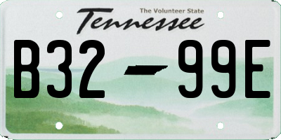 TN license plate B3299E