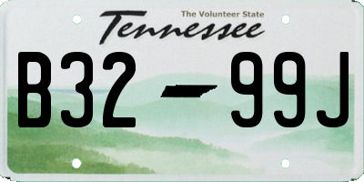 TN license plate B3299J