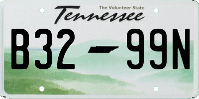 TN license plate B3299N