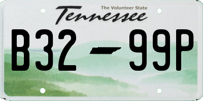TN license plate B3299P