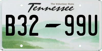 TN license plate B3299U