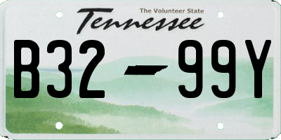 TN license plate B3299Y