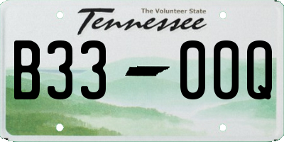 TN license plate B3300Q