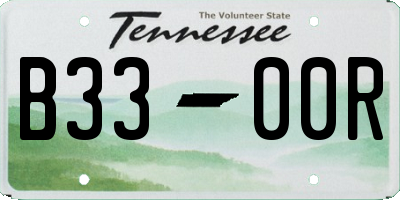 TN license plate B3300R