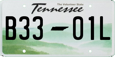 TN license plate B3301L
