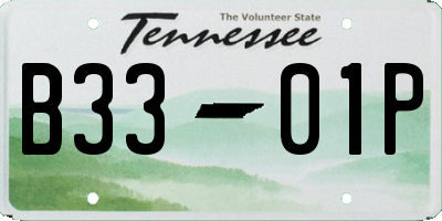 TN license plate B3301P