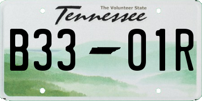 TN license plate B3301R