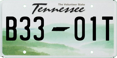 TN license plate B3301T