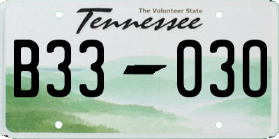 TN license plate B3303O