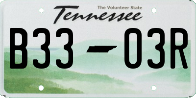 TN license plate B3303R