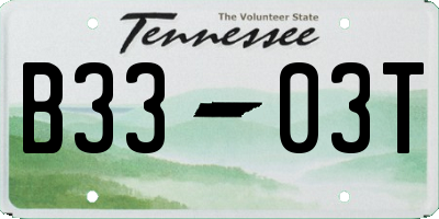TN license plate B3303T