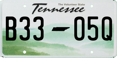 TN license plate B3305Q
