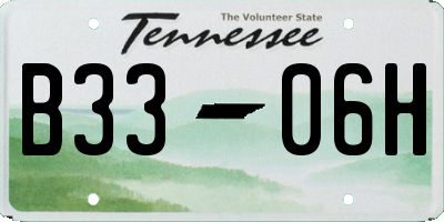 TN license plate B3306H