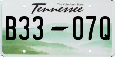 TN license plate B3307Q