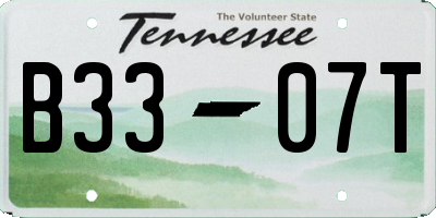 TN license plate B3307T