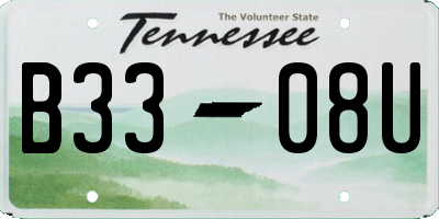 TN license plate B3308U