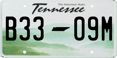 TN license plate B3309M