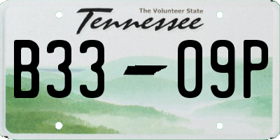 TN license plate B3309P