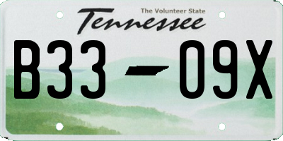 TN license plate B3309X