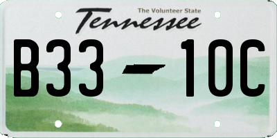 TN license plate B3310C