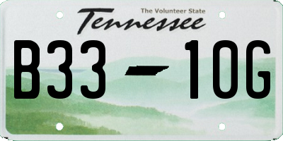 TN license plate B3310G