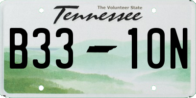 TN license plate B3310N