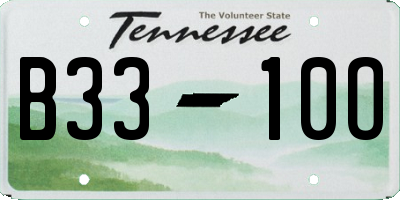 TN license plate B3310O