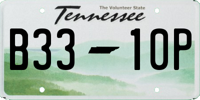 TN license plate B3310P
