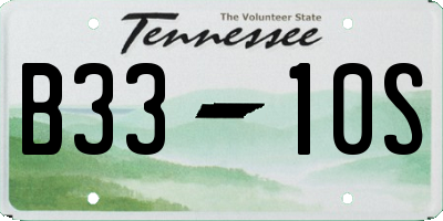 TN license plate B3310S