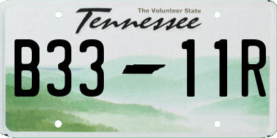 TN license plate B3311R