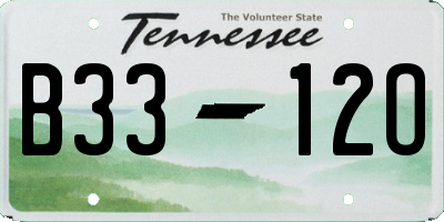 TN license plate B3312O