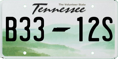 TN license plate B3312S
