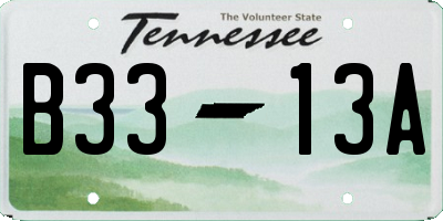 TN license plate B3313A