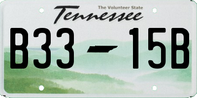 TN license plate B3315B