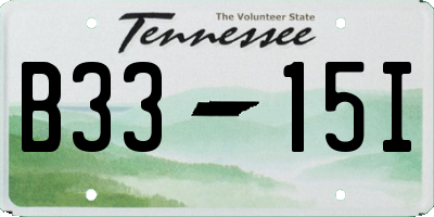 TN license plate B3315I