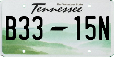 TN license plate B3315N