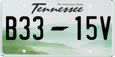TN license plate B3315V